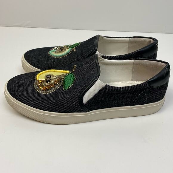 SAM EDELMAN EVELINA SLIP ON SNEAKER WITH FRUIT APPLIQUE SIZE 9 - Picture 5 of 10